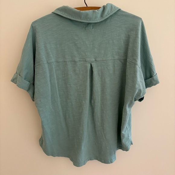 Pact Organic Cotton Short Sleeve Button Down Top - Picture 7 of 8
